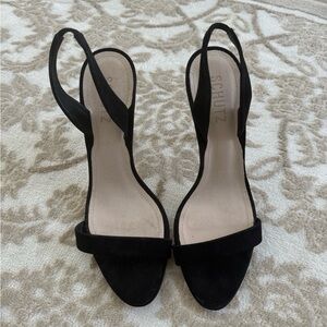 Schutz Luraine Black Women's Slingback Heels